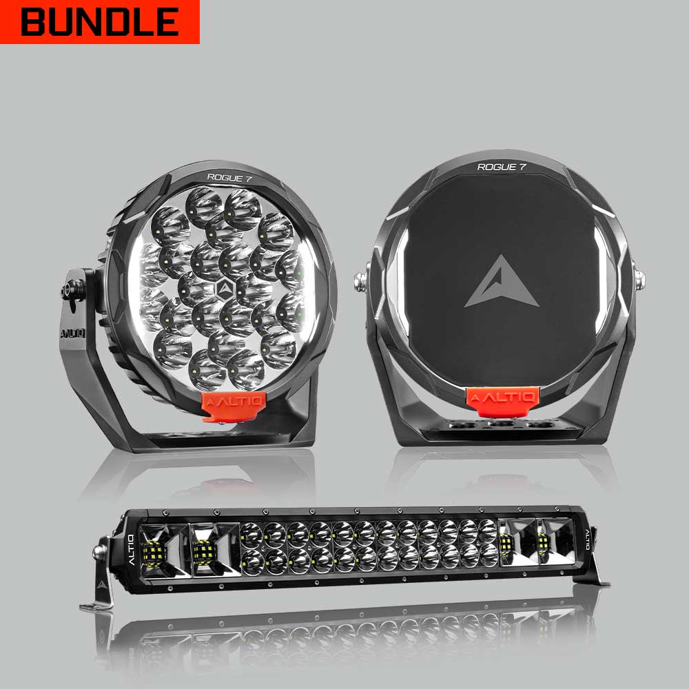 Rogue MK3 7" Pair + 22" Hybrid Light Bar Bundle