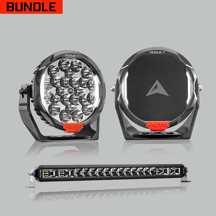 Rogue MK3 7" Pair + 22" Hybrid Light Bar Bundle