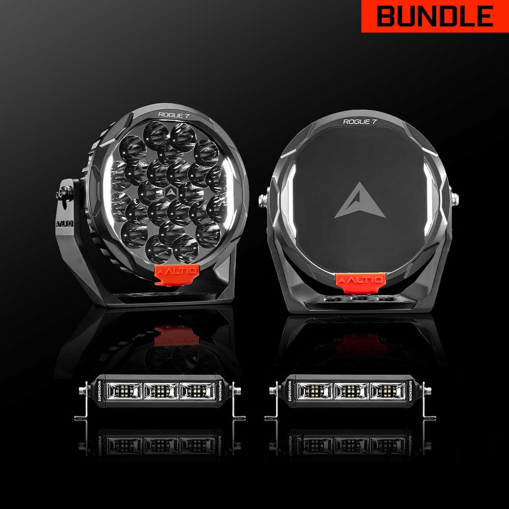 Rogue MK3 7" Pair + 8" Scene Light Bar Bundle