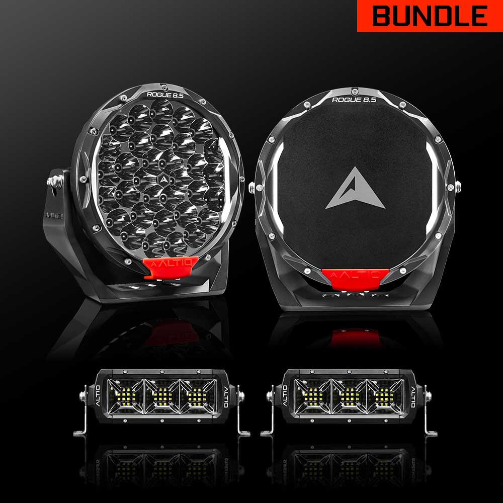 Rogue MK3 8.5" Pair + 8" Scene Light Bar Bundle