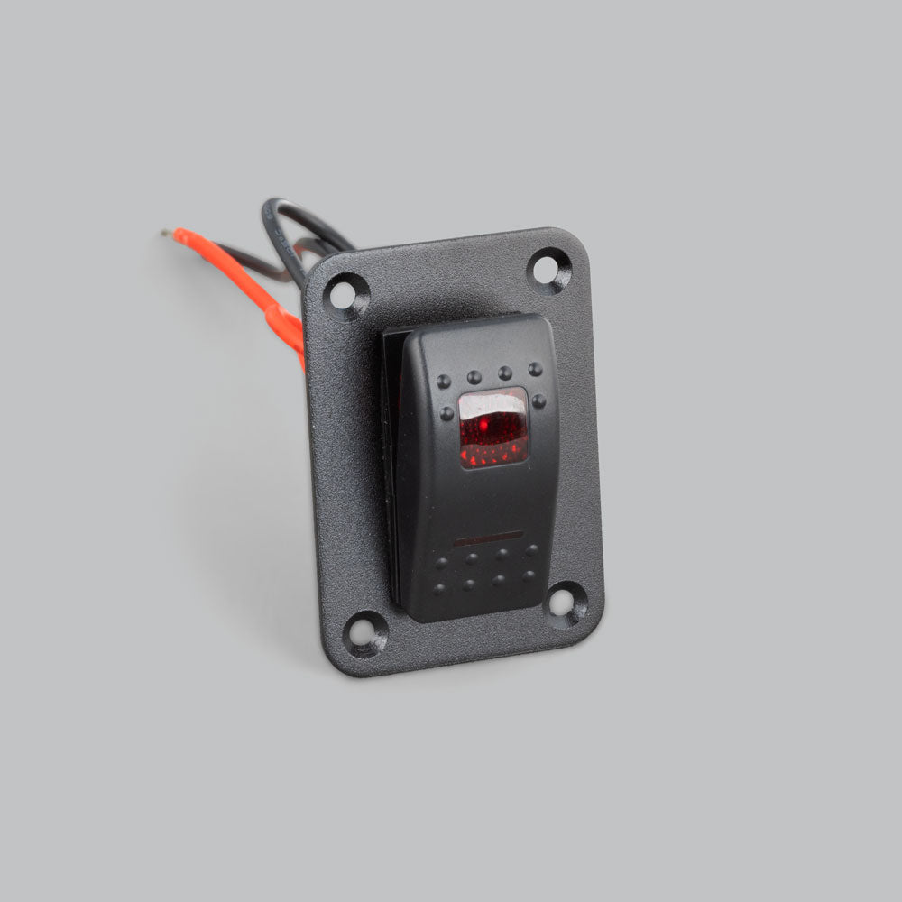 ALTIQ™ Single Gang Rocker Switch Panel - Red LED