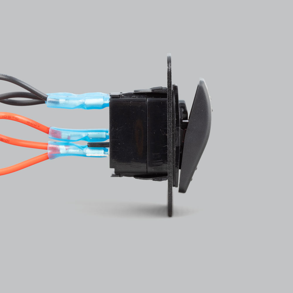 ALTIQ™ Single Gang Rocker Switch Panel - Red LED