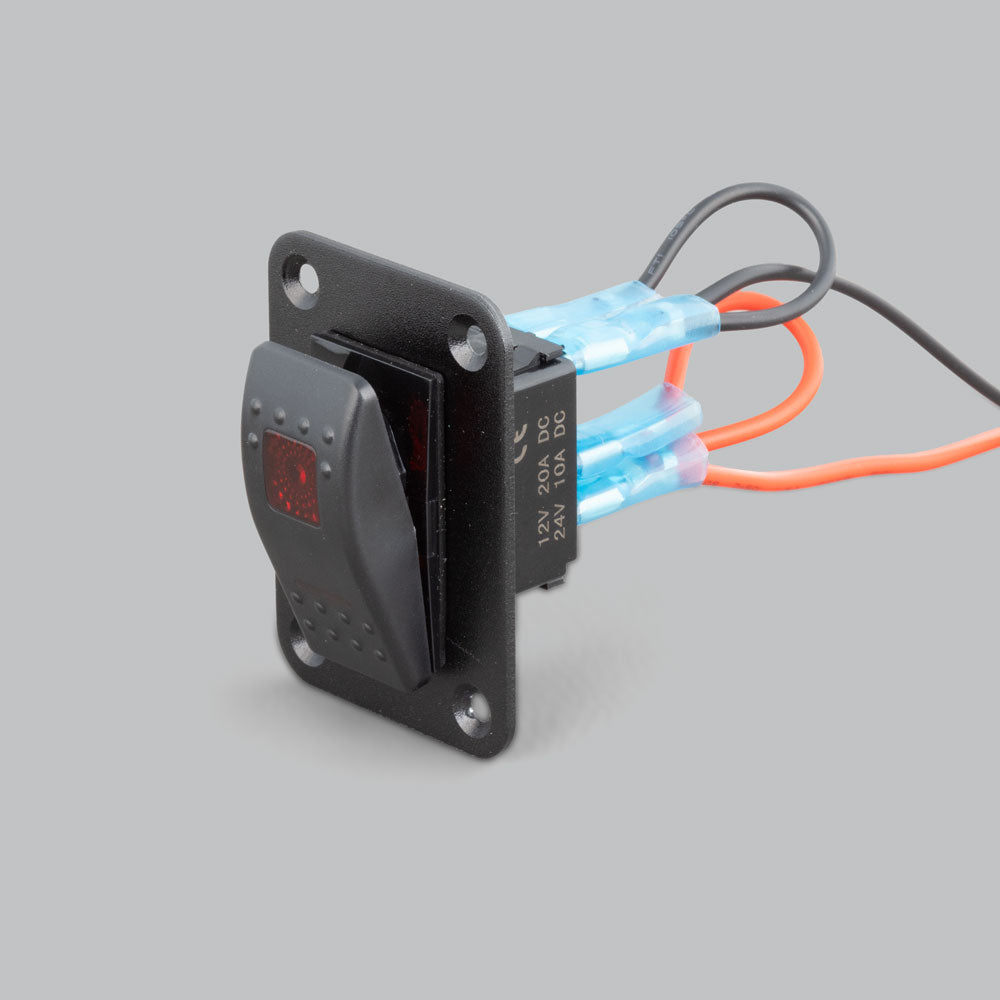 ALTIQ™ Single Gang Rocker Switch Panel - Red LED