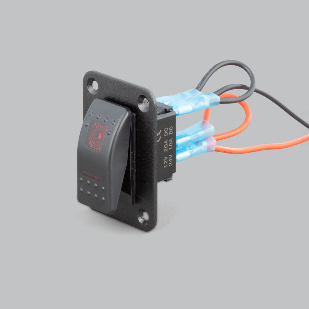 ALTIQ™ Single Gang Rocker Switch Panel - Red LED