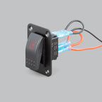 ALTIQ™ Single Gang Rocker Switch Panel - Red LED