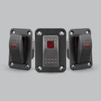 ALTIQ™ Single Gang Rocker Switch Panel - Red LED