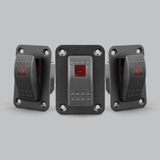ALTIQ™ Single Gang Rocker Switch Panel - Red LED