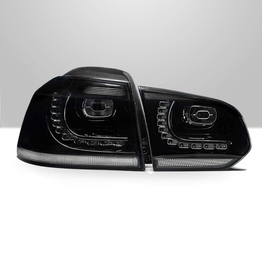 VW GOLF MK6 BLACK SEQUENTIAL LED TAIL LIGHTS