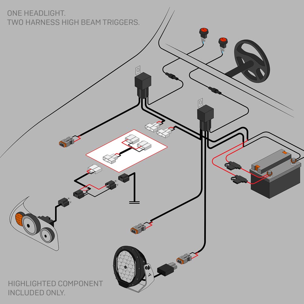 High Beam piggyback splitter